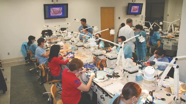 Continuing Education students working in lab