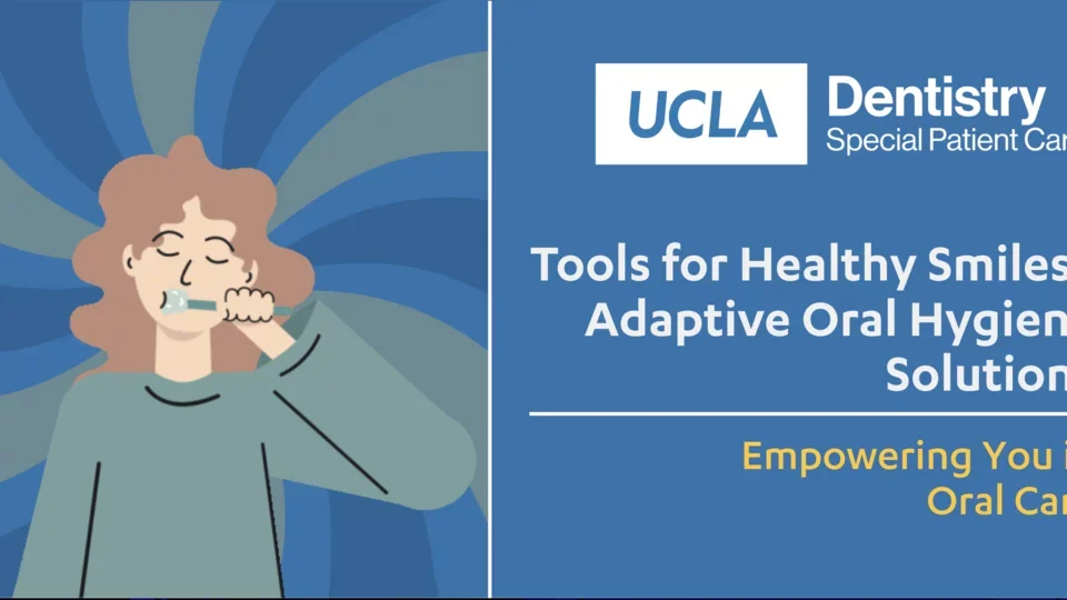 Cartoon Woman brushing teeth with title of website