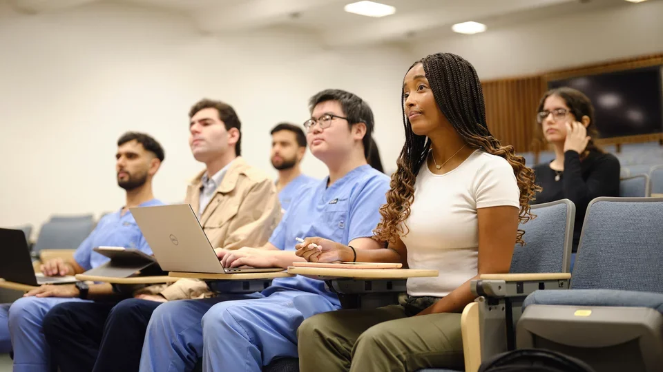 Students sitting in class