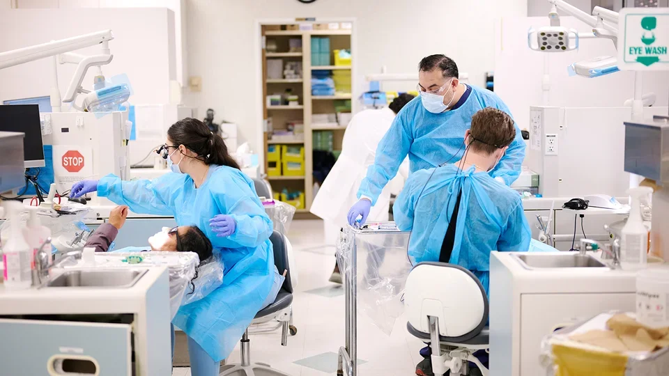 Oral health care is provided to patients by Advanced Education in General Dentistry (AEGD) residents and clinical staff.