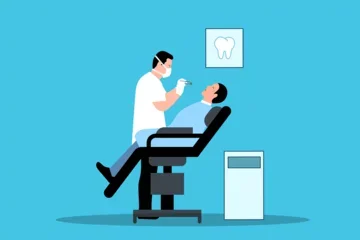 dentist and patient in chair exam graphic 2