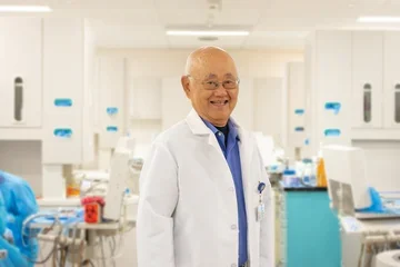 Dr. Henry Takei in a clinical setting
