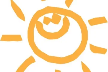 UCLA Friends Pediatric Dentistry hand drawn image of sun
