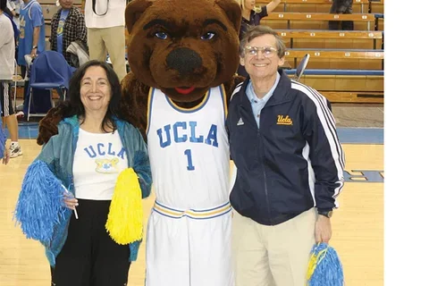 Dr. Robert Merin and Barbara Merin enjoy coming back to UCLA to cheer on the Bruins Basketball team.