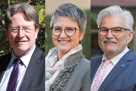 (l-r): Drs. Earl Freymiller, Daniela Silva, and Bill Piskorowski all retired from the School's full-time faculty in 2023.