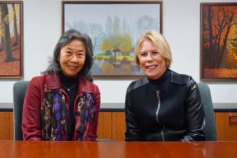 Joan Otomo-Corgel on the left, Naomi Ellison on the right