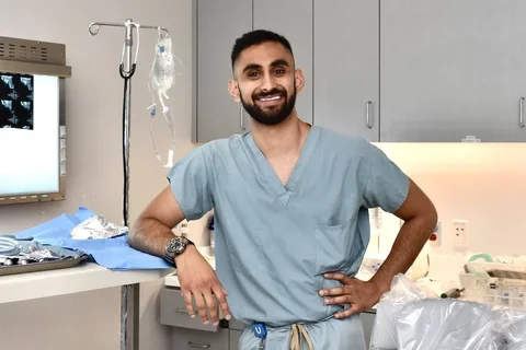 Jay Patel in the operating room