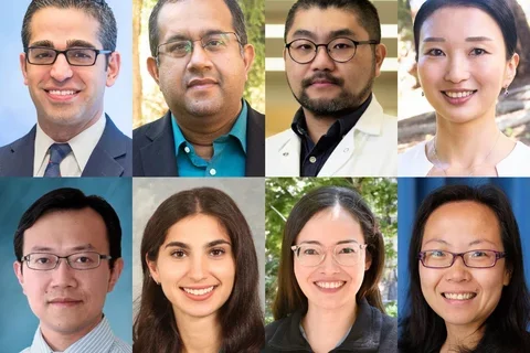 Eight headshots, stacked four on the top and four on the bottom