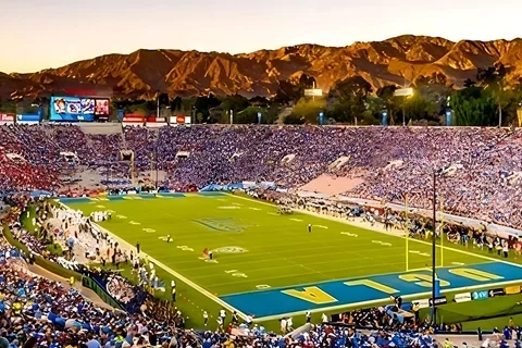 Rose Bowl at sunset