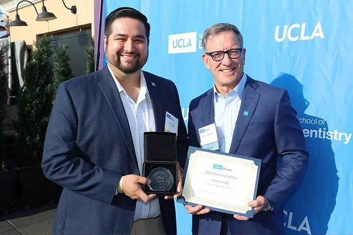 2024 Alumnus of the Year Dr. Mark Ortega and Dean Paul Krebsbach of UCLA School of Dentistry