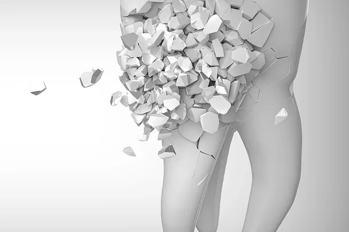 tooth breaking apart illustration graphic