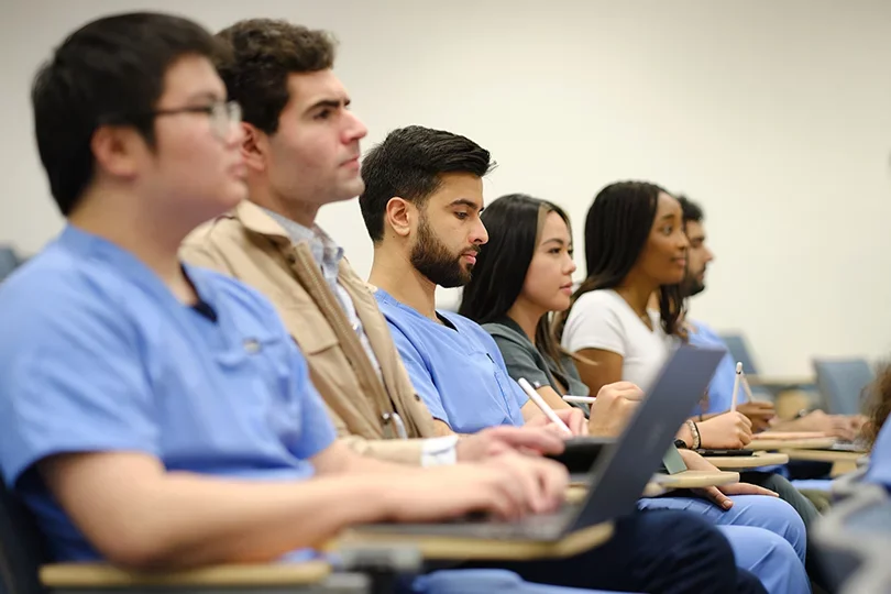 Dental students in a classroom session.