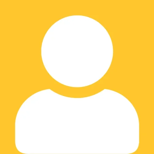A person avatar icon set against a solid yellow background, representing a user profile