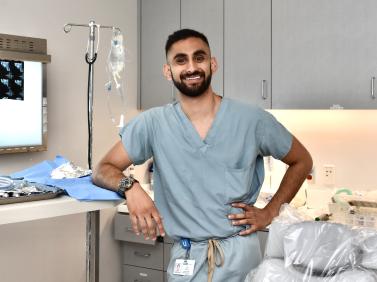 Jay Patel in the operating room