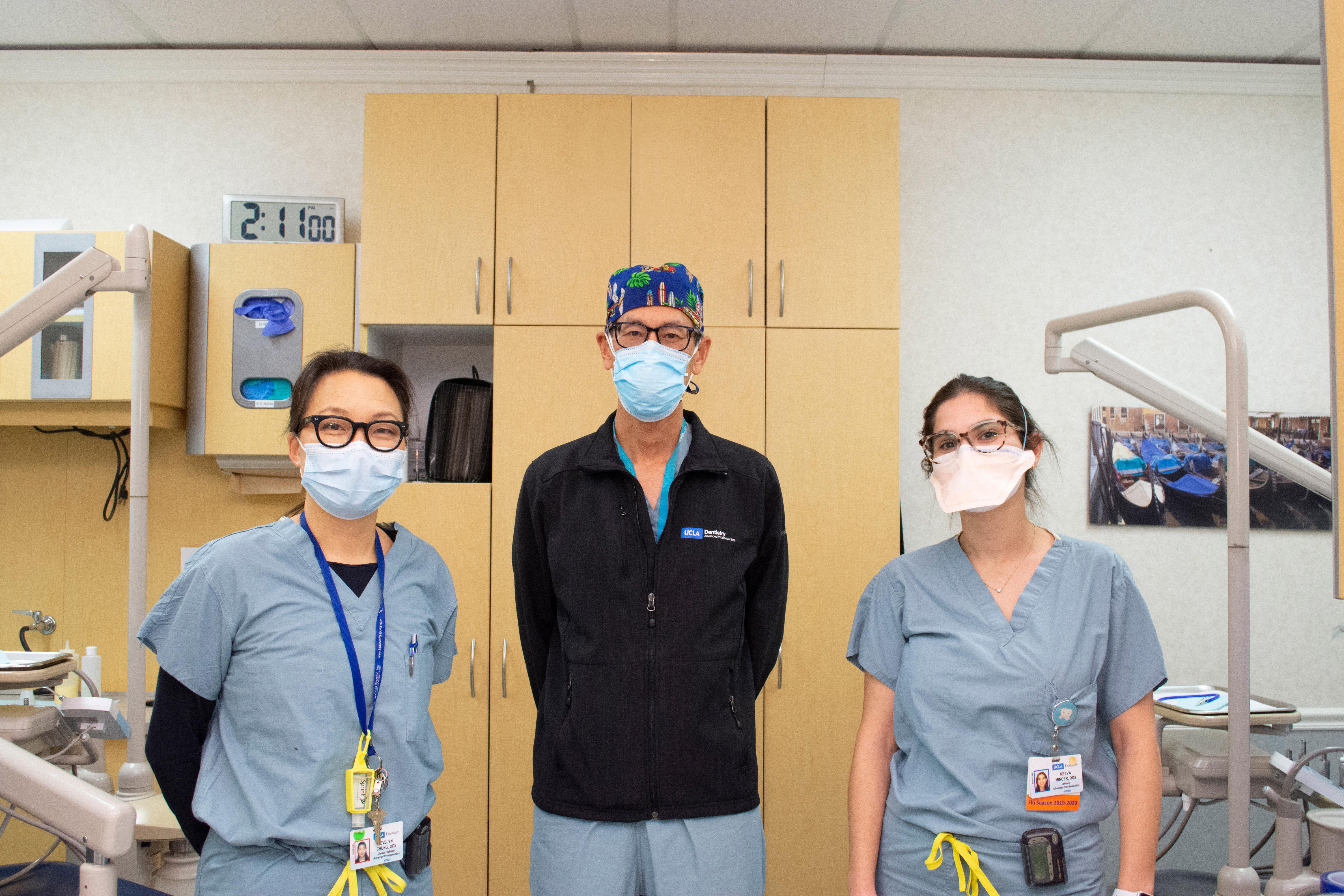 Drs. Evelyn Chung, Eric Sung and resident Dr. Reeva Mincer