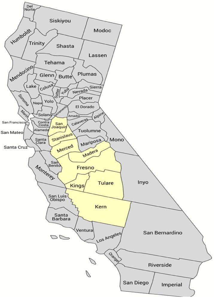 Map of california