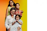 Dr. Daniela Silva with pediatric patients.