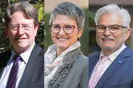 (l-r): Drs. Earl Freymiller, Daniela Silva, and Bill Piskorowski all retired from the School's full-time faculty in 2023.
