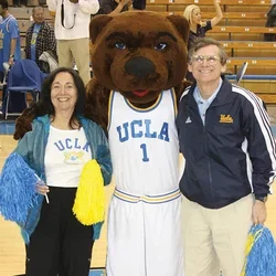Dr. Robert Merin and Barbara Merin enjoy coming back to UCLA to cheer on the Bruins Basketball team.