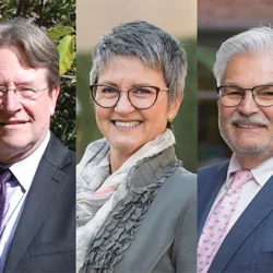 (l-r): Drs. Earl Freymiller, Daniela Silva, and Bill Piskorowski all retired from the School's full-time faculty in 2023.