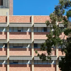 Red brick UCLA School of Dentistry building