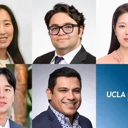 five headshots and the ucla dentistry endodontics logo