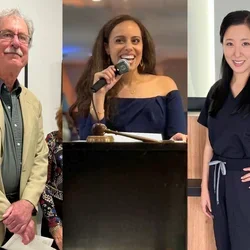 Collage of Jack Kurtz, Noha Nour and Nicole Lee, left to right