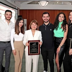 Diana Messadi with five UCLA dentistry students