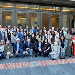 group of people in front of hotel