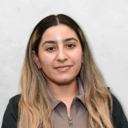 Ross Barrios- Medina is wearing a light brown jacket.