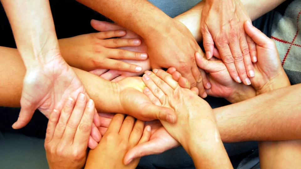 Hands together