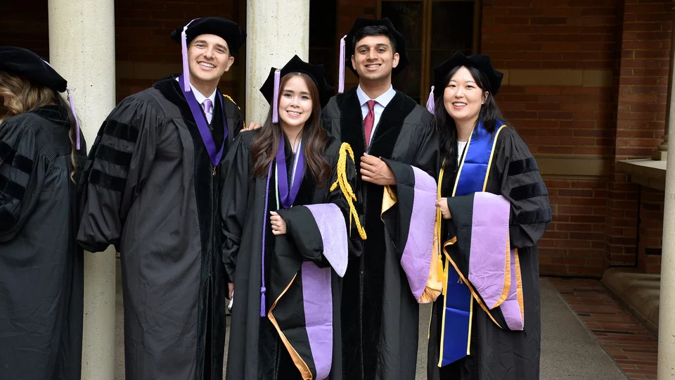 Students at graduation