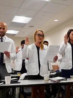 International dentists taking oath