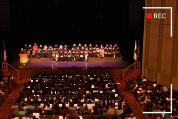 Auditorium filled for commencement