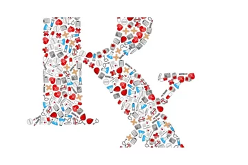 RX symbol, comprised of a collage