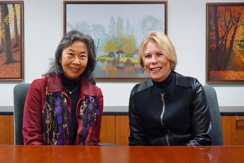 Joan Otomo-Corgel on the left, Naomi Ellison on the right