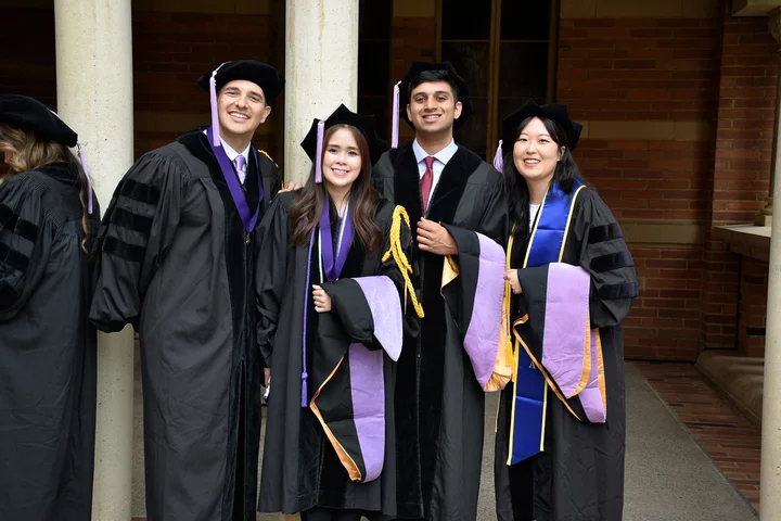 Students at graduation