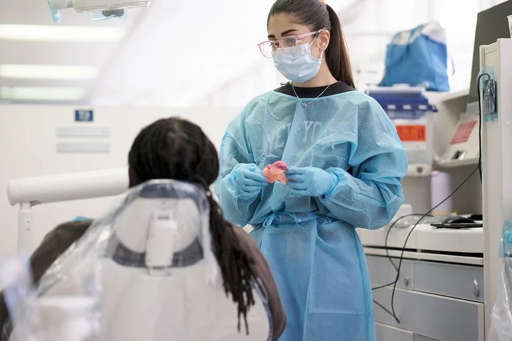 A dental student in the General Clinic.