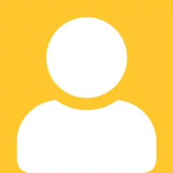 A person avatar icon set against a solid yellow background, representing a user profile